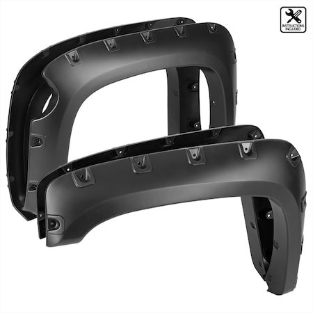 Spec-D Tuning 07-13 CHEVROLET SILVERADO 1500 69' SHORT BED FENDER FLARES, PK  2 FDF-SIV07SBV2-PK-MP